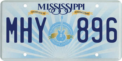 MS license plate MHY896