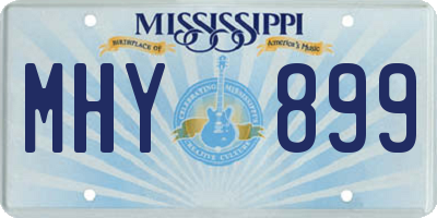 MS license plate MHY899