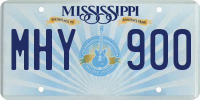 MS license plate MHY900
