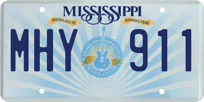 MS license plate MHY911