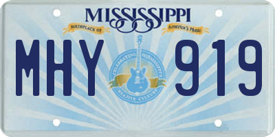 MS license plate MHY919
