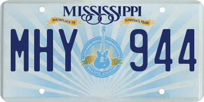 MS license plate MHY944