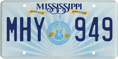 MS license plate MHY949