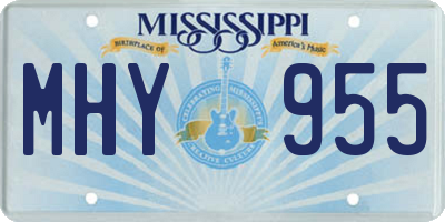MS license plate MHY955