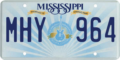 MS license plate MHY964
