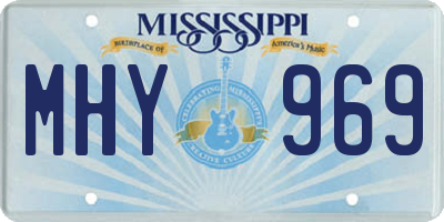 MS license plate MHY969