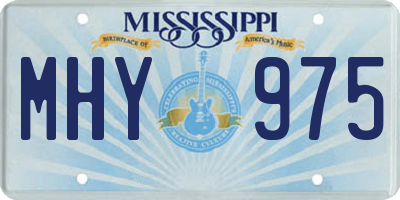 MS license plate MHY975