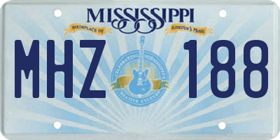 MS license plate MHZ188
