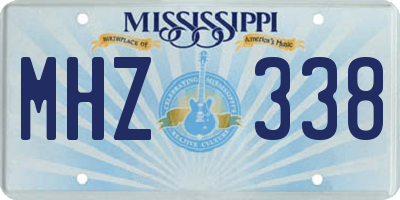 MS license plate MHZ338
