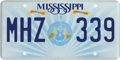MS license plate MHZ339