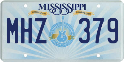 MS license plate MHZ379
