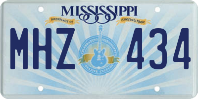 MS license plate MHZ434
