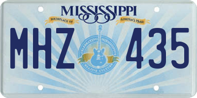 MS license plate MHZ435