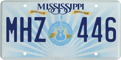 MS license plate MHZ446