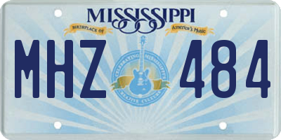 MS license plate MHZ484