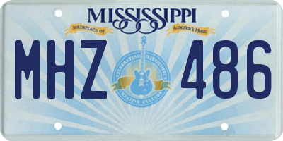 MS license plate MHZ486