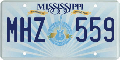 MS license plate MHZ559
