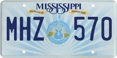 MS license plate MHZ570