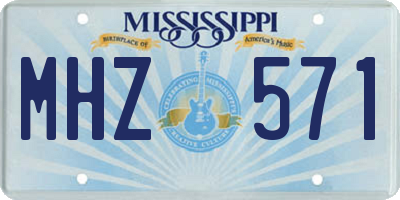 MS license plate MHZ571