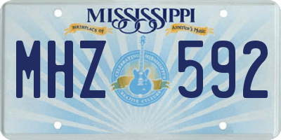 MS license plate MHZ592