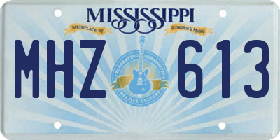 MS license plate MHZ613