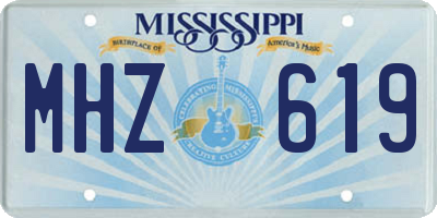 MS license plate MHZ619