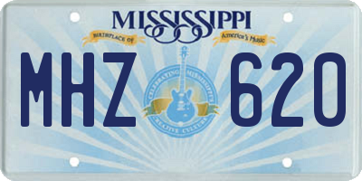 MS license plate MHZ620