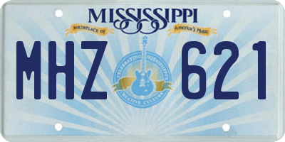 MS license plate MHZ621