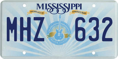 MS license plate MHZ632