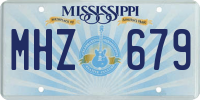 MS license plate MHZ679