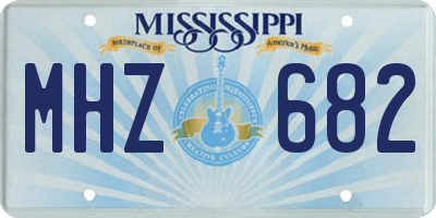 MS license plate MHZ682
