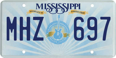 MS license plate MHZ697