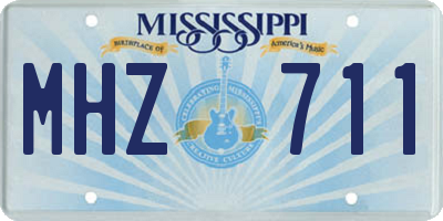 MS license plate MHZ711