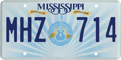 MS license plate MHZ714