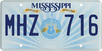 MS license plate MHZ716