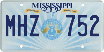 MS license plate MHZ752