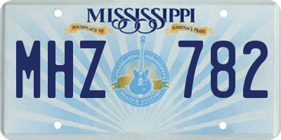 MS license plate MHZ782