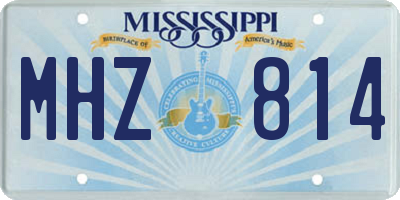 MS license plate MHZ814