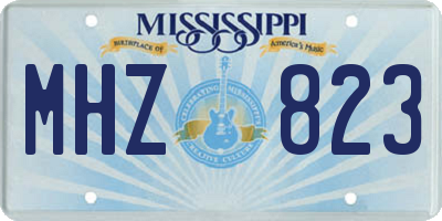 MS license plate MHZ823