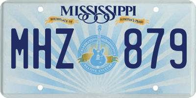 MS license plate MHZ879
