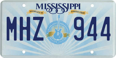 MS license plate MHZ944