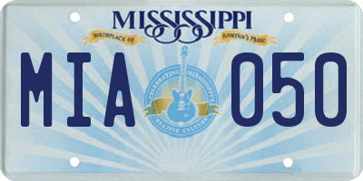 MS license plate MIA050