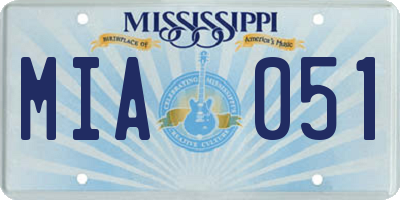 MS license plate MIA051