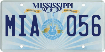 MS license plate MIA056