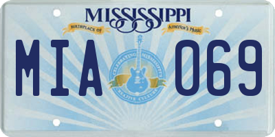 MS license plate MIA069