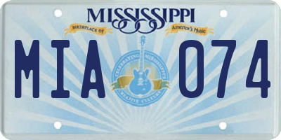 MS license plate MIA074