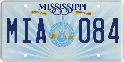 MS license plate MIA084