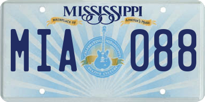 MS license plate MIA088