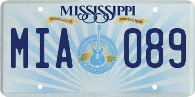 MS license plate MIA089