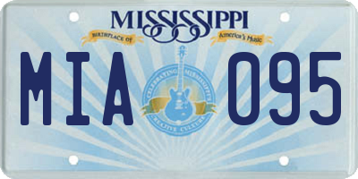 MS license plate MIA095